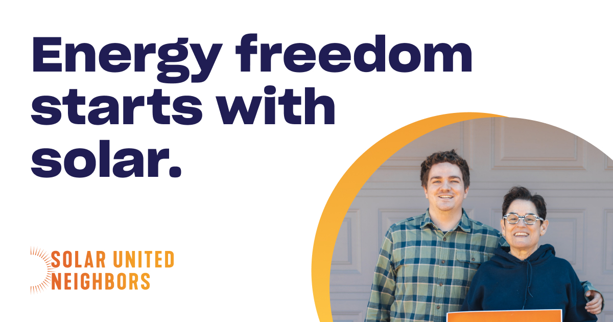 Solar United Neighbors site graphic